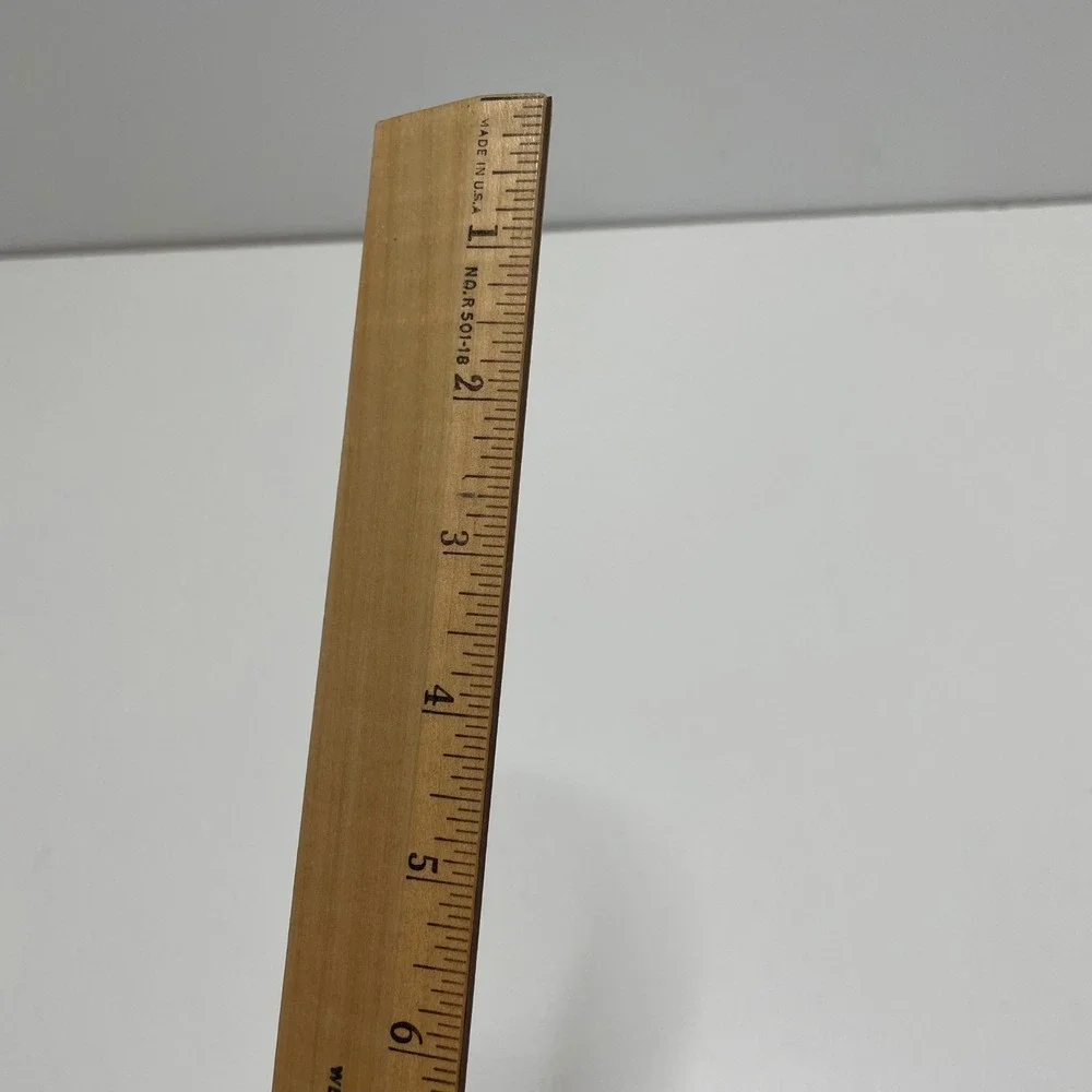 Westcott 15 Inch Wood Ruler with Metal Edge R501-15 Made in USA Vintage Style